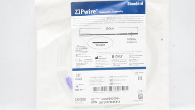 Boston Scientific M006630200B0 ZIPwire Hydrophilic Guidewire 150cm x 0.018inch(x)